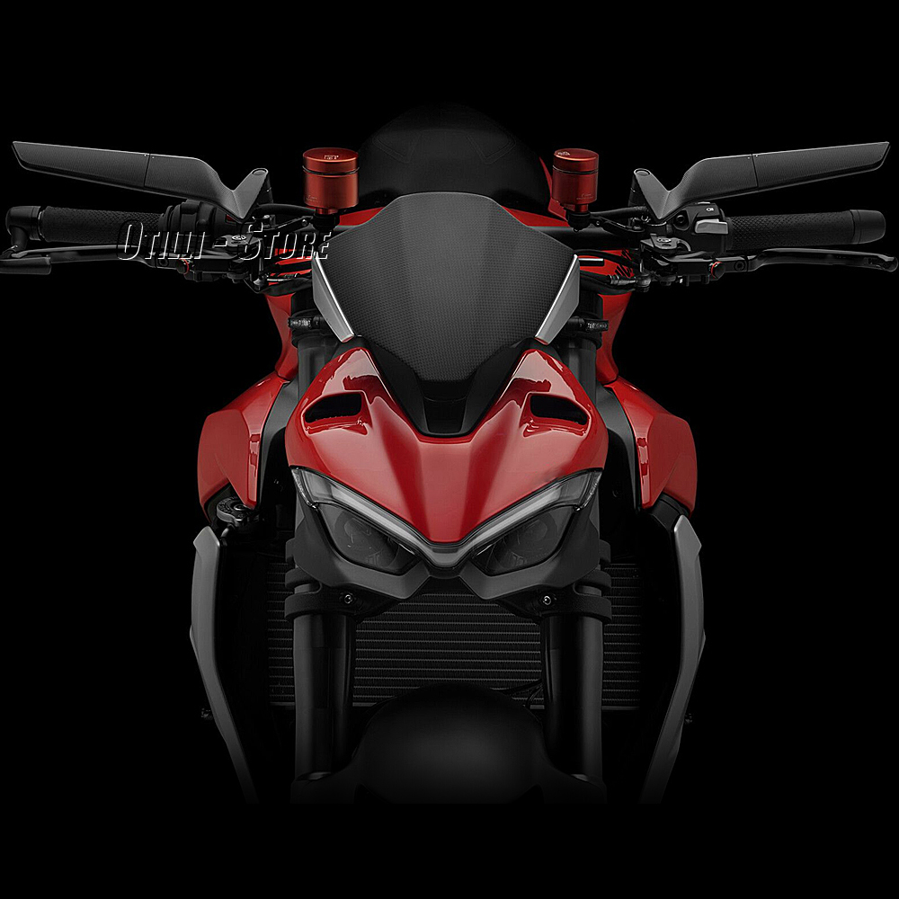 Specchietti retrovisori moto universali in alluminio CNC specchio antiriflesso blu per Ducati Streetfighter V4 S V4S STREETFIGHTER V2