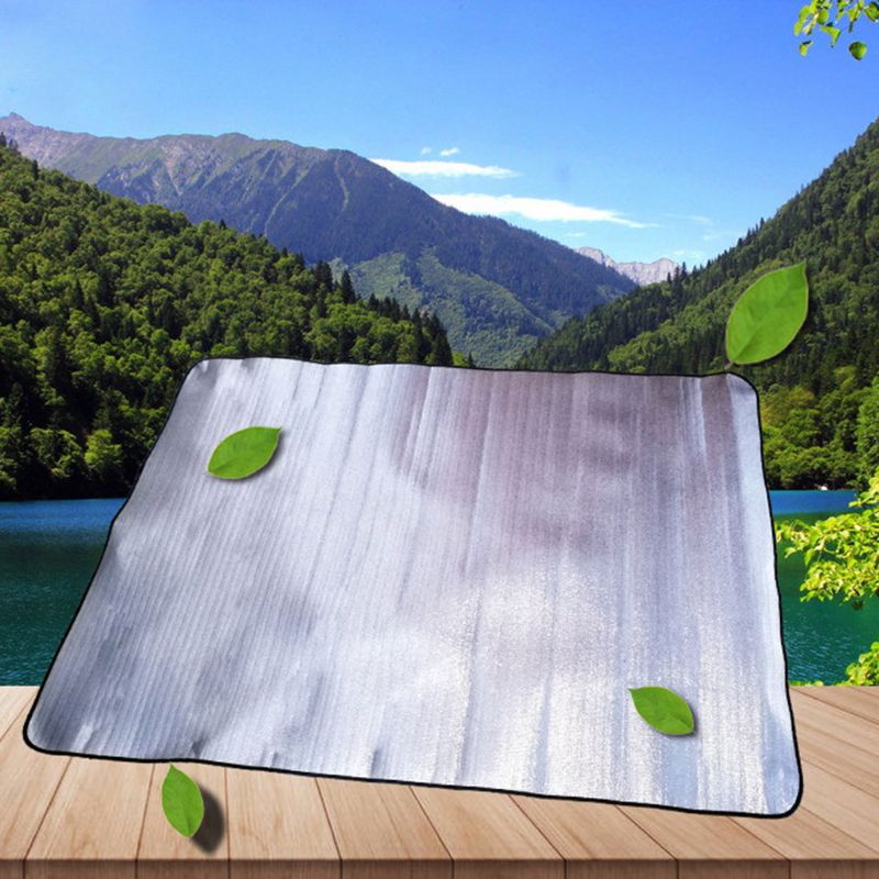 1pc campingmatta tältmadrass vattentät aluminiumfolie vikbar eva picknick stranddyna