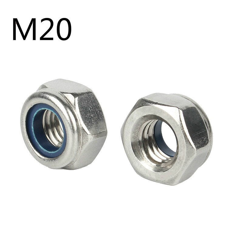 Anti loose self-locking nut 304 stainless steel anti slip locking hexagon screw cap M4M5M6M8M10M12M14: Pink
