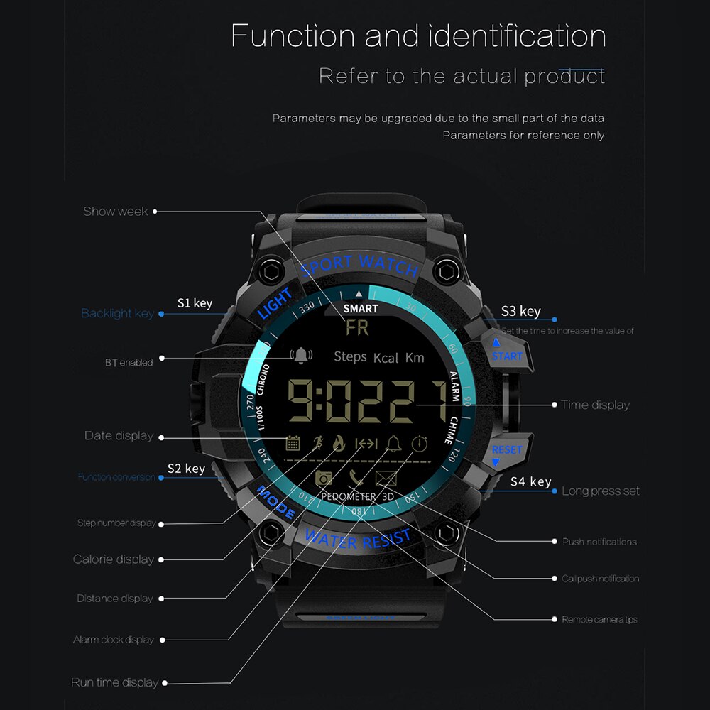 Lokmat MK16 Smart Horloge Mannen Bluetooth Digitale Horloge Leven Waterdichte Stappenteller Wekker Sport Smartwatch Vrouwen Voor Telefoon