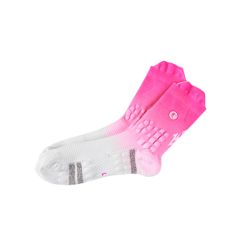 QIAODAN PB 4.0 Running Socks for Unisex Marathon Breathable Sweat Absorption Lightweight Socks XWA25241805: Beige