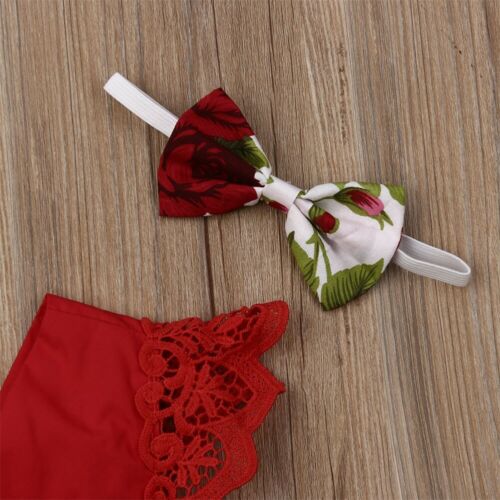 Baby Baby Meisjes Bloemen Bodysuit Jumpsuit Hoofdband Outfits Zomer Kleding