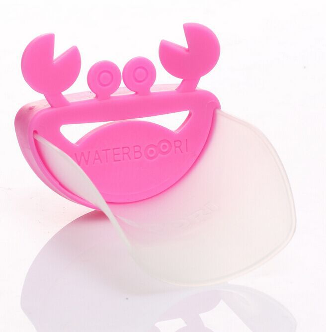 kids water tap Faucet Extender Water Saving Cartoon silicone Faucet Extension Tool Help Children Washing hand water tap extender: White