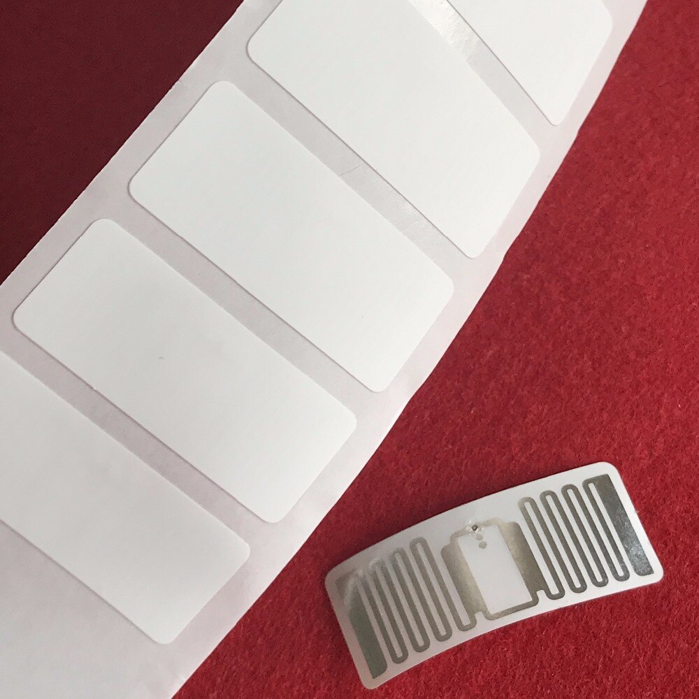 Impinj MR6 puce PP papier synthétique autocollants AR61F UHF RFID étiquettes électroniques 43*18mm