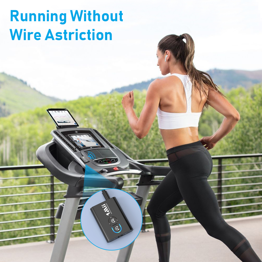 1mii ml300 transmissor e receptor de áudio portátil, compatível com bluetooth, aptx ll hd 280mah bateria 3.5mm, adaptador aux bt para tv, carro e pc