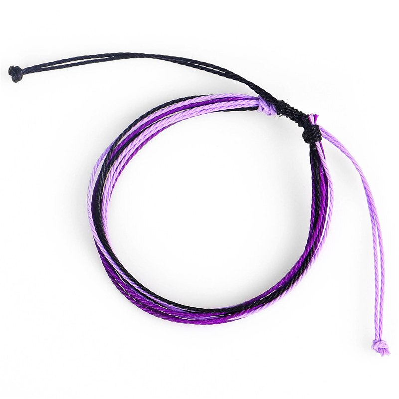 Handgemaakte Wax String Armbanden Kleuren Wit Zwart Rood Blauw Geel Mens Womens Nylon Koord Charm Vriendschap Armband: 10
