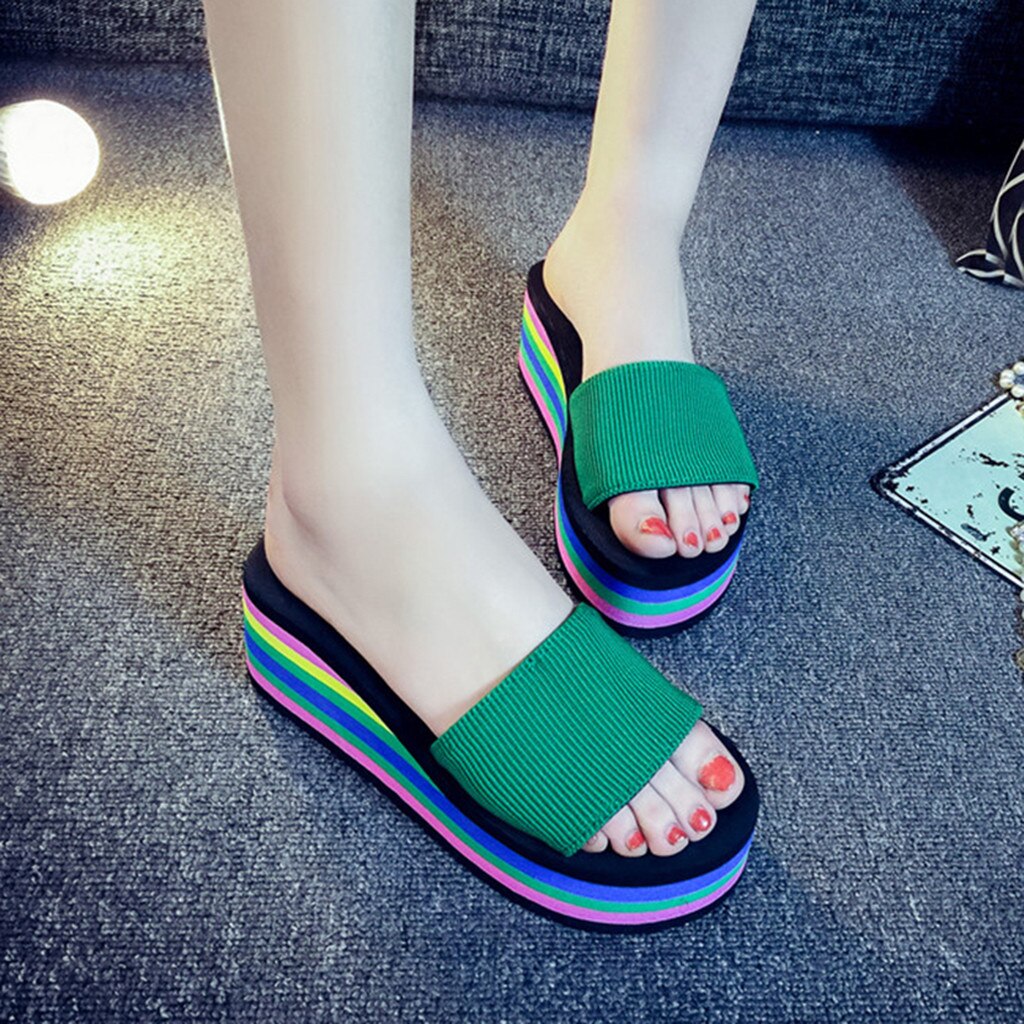 Chaussures femme chaussons intérieur zapatos de mujer femme plateforme bain chaussons cale plage toboggan chaussures talon haut sandales