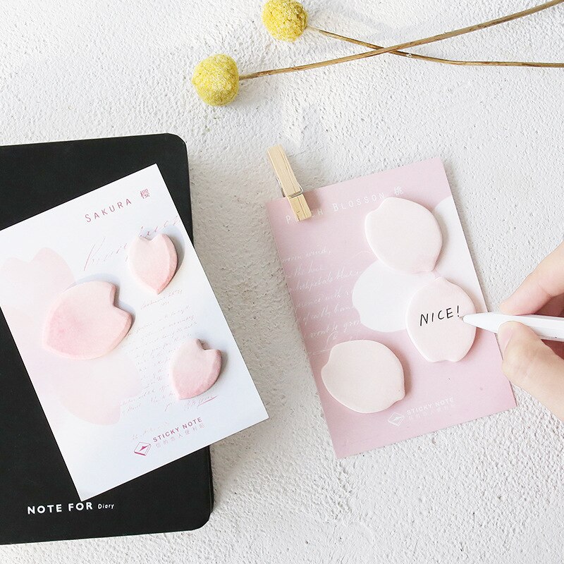 Bloem Blad Creativiteit Japanse Leuke Alien Dagboek Materiaal Notebook Note Papier Zelfklevende Notes Sticky Notes Planners Memo Pad