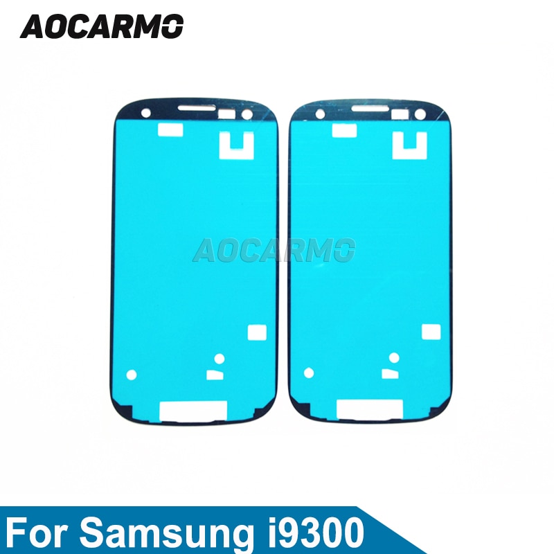 Aocarmo 2 Pçs/lote LCD Touch Screen Fita Adesiva Cola Adesivo Para Samsung Galaxy S3 i9300