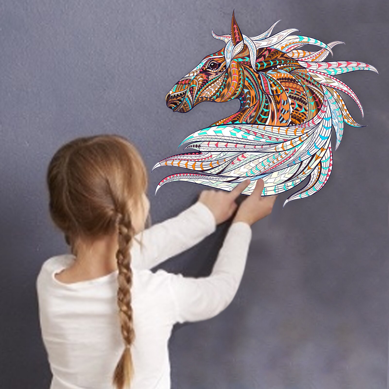 Horse Jigsaw Puzzles Colorful Unique Animal Shape ... – Grandado