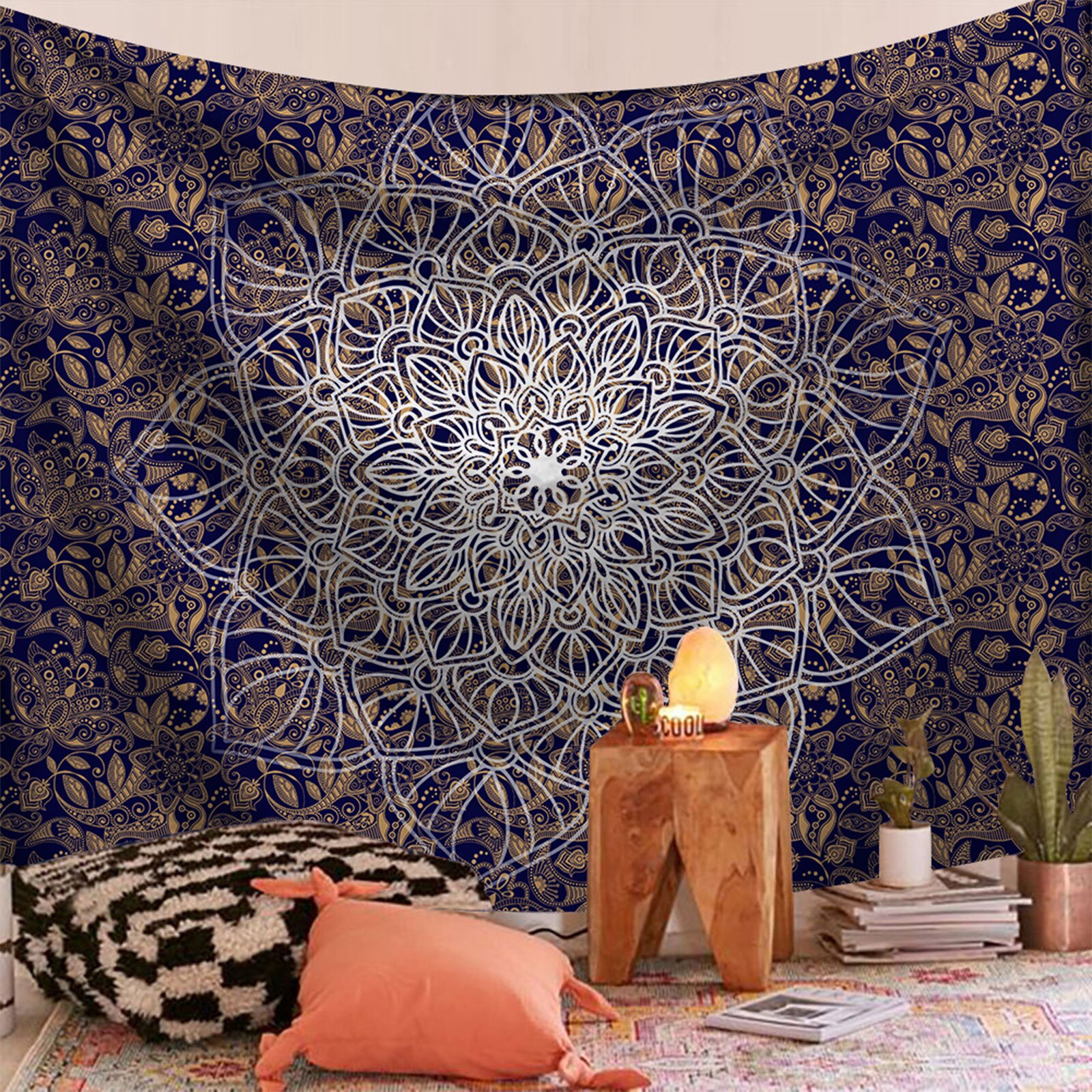 Mandala Tapestry Wall Hanging Bohemian Spiritual Tapestry Indian Hippie Wall Carpet Hanging Decor for Room D\\u00e9cor: F