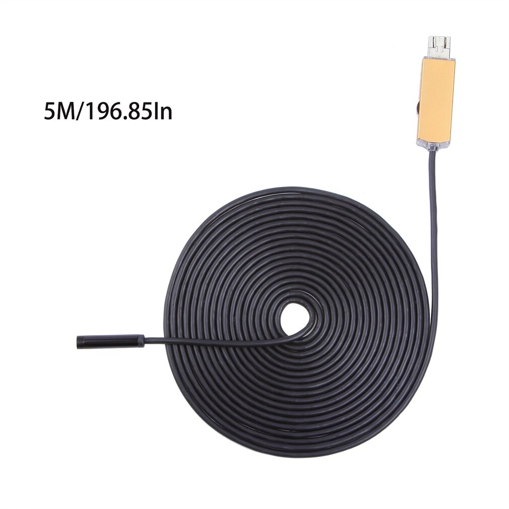 5.5Mm 2IN1 Otg & Micro Usb Inspectie Borescope Camera 6 Led Verlichting Verstelbare Helderheid 2M 5M Gebouwd in Camera Knop 640*480