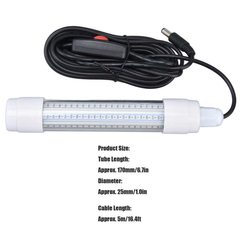 Dompelpompen Vissen Lamp Vissen Licht AC12 ‑ 36V 126 Led Voor Vis Lokken Voor Night