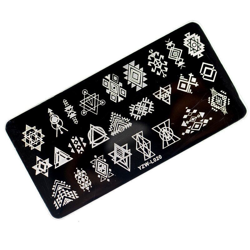 1PC Edelstahl Druck Nagel Stanzen Platten Manikübetreffend Blätter Ahorn Schablone Schimmel Weihnachten Schneeflocken Nagel Kunst DIY Dekorationen: YZW-L20