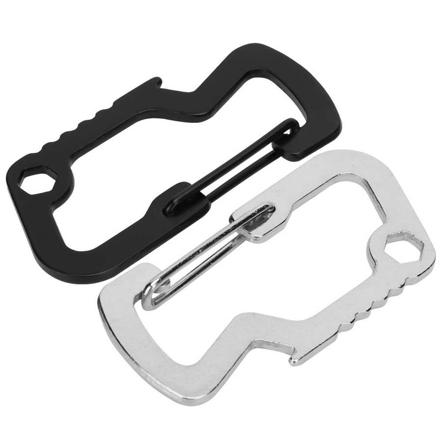 10 stk karabinhage d-formet spænde i rustfrit stål karabinhage flaskeåbner fjederkrog klatretilbehør