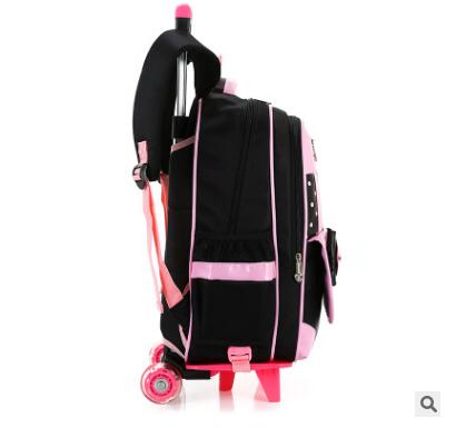 School Trolley rugzak tas voor meisjes schooltas met wielen voor meisjes kid's Rolling Tassen wheeled Rugzakken voor meisjes