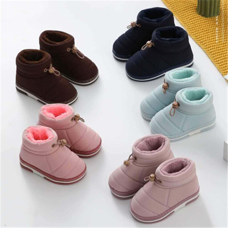 2020 nuovi stivali da neve per bambini invernali stivali da bambina in lana peluche ragazzo scarpe calde moda stivali per bambini scarpe per bambini