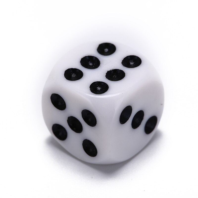 10mm/16mm boire dés acrylique blanc rond coin hexaèdre dés Club Table de fête jeux de jeu RPG jeu de dés 5 pièces/lot