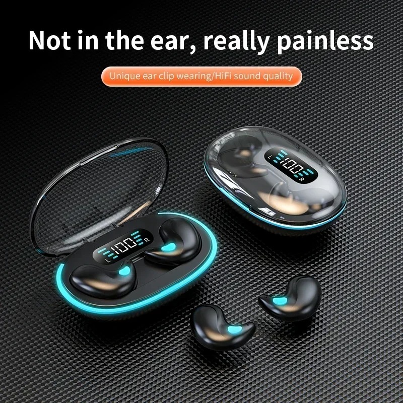 X55 Mini Draadloze Koptelefoon Bluetooth Hoofdtelefoon Ruisonderdrukking Sport Game Slaap Bluetooth50 Oordopjes HIFI Stereo Muziek Headset