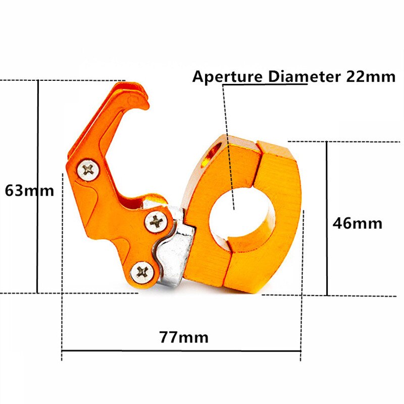 Motorcycle Modification Eagle Mouth Luggage Rack Aluminum Alloy Motorcycle Helmet Holder Hook Clothes Hanger Luggage Hook 22mm