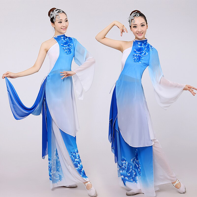 Sales Prestaties Kostuums Moderne Dans Klassieke Dans Yangko Dans Nationale Stage Dance Kleding Volwassen: blue / S
