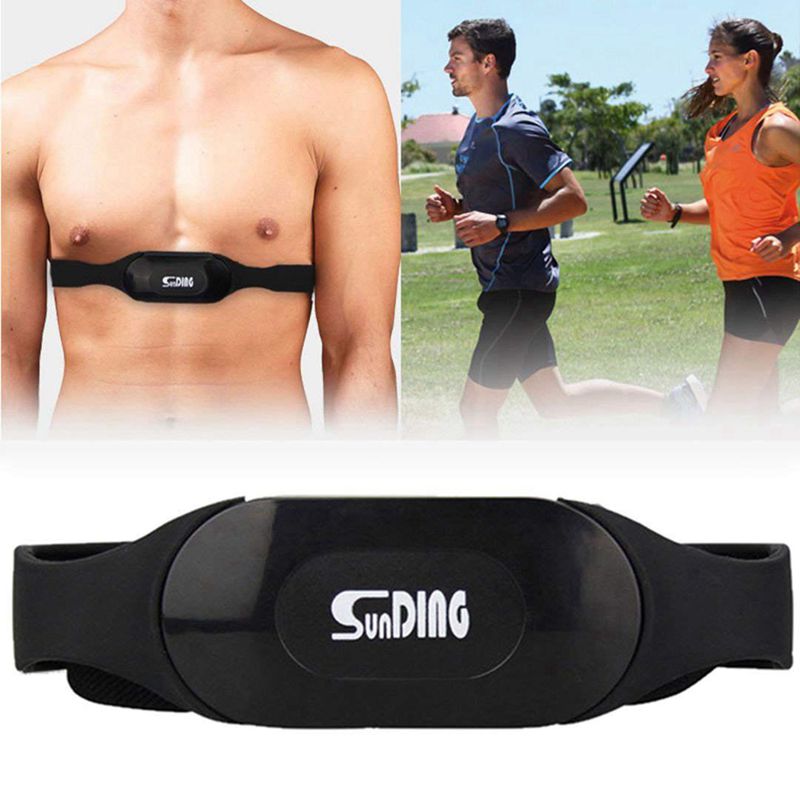 SunDING Bluetooth 4,0 Monitor de ritmo cardíaco de deporte inalámbrico ajustable correa de pecho