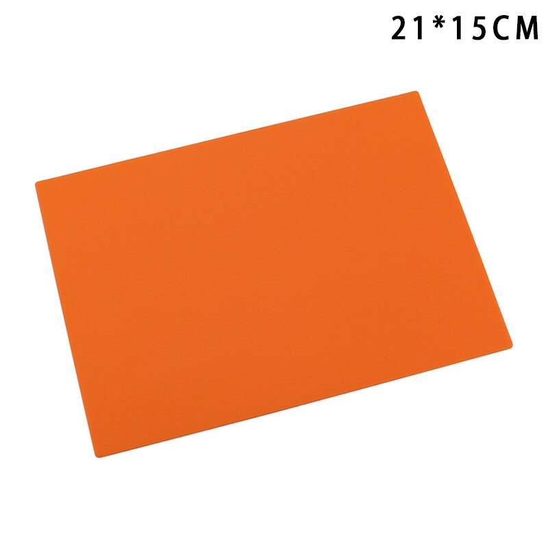 Write Pads Soft silicone Writing Pad Non-Slip Solid Color Writing Mat School Supplies: Orange