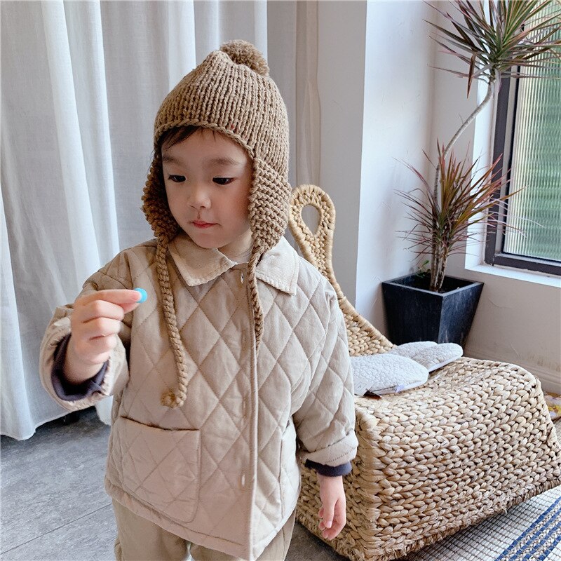 Vinter baby drenge bomulds-polstrede frakker varme tykkere koreansk stil småbørn børnetøj børn afslappet overtøj