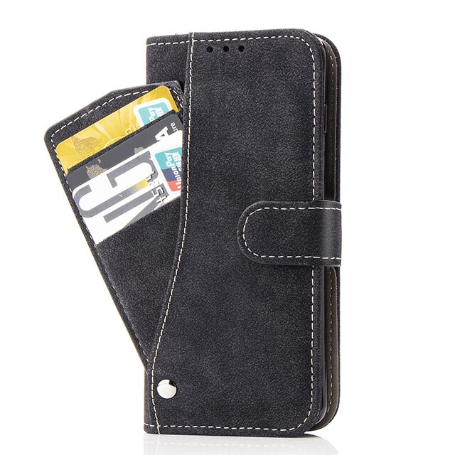 Luxury Magnetic Phone Case For Samsung Galaxy J3 J 3 6 GalaxyJ3 SM J320 J320F J320H J320FN Leather Flip Wallet Cover Funda: Black