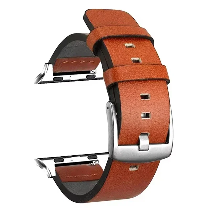 Leren band voor Apple Watch Band Ultra 2 49 mm 46 mm 45 mm 44 mm 42 mm Sport ademende band IWatch-serie 10 9 8 7 6 5 4 SE 3: Zwart Groen / 14mm