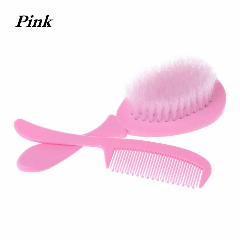 1 Set Baby Comb Brush Nursing Supplies Bathing Washing Hair Soft Bristle Round Tip Safe Head Massage