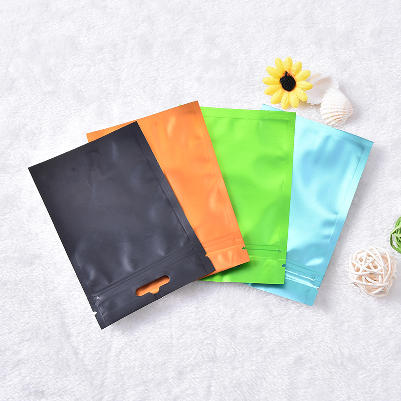 Folie Lebensmittel Packag Tasche Wärme Dichtung Aluminium Folie Ziplock Taschen Flache Paket Tasche Lebensmittel Klasse 9*15cm 4 farben
