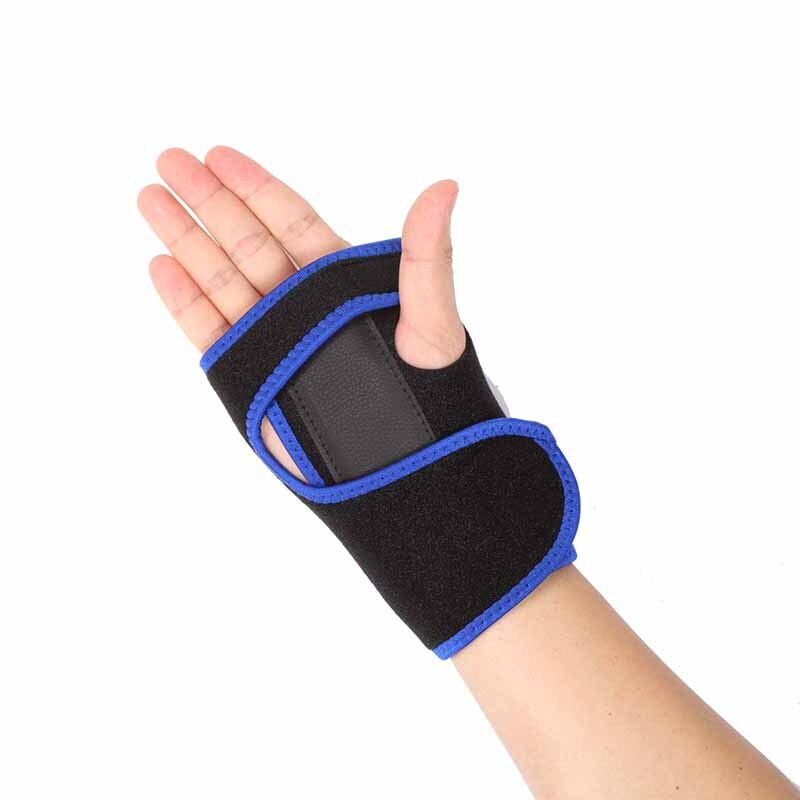 Removable Adjustable Wristband Steel Wrist Support Carpal Tunnel Splint Arthritis Sprains Strain Protector Useful Outdoor 1 PC: Black blue right