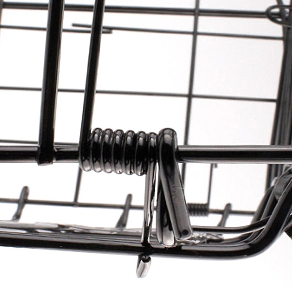 Cykel cykelkurv taske foldbar metal wire kurv forreste pose bag hængende kurv til mountainbike folde cykel