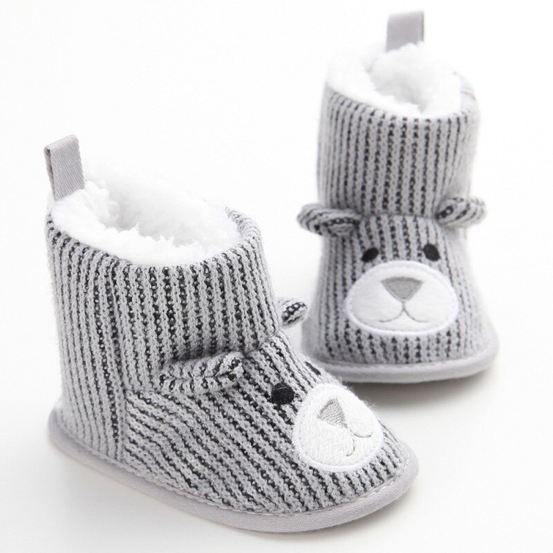 Winter Baby Jongens Meisjes Laarzen Zachte Pluche Cartoon Laarsjes Voor Baby Anti Slip Sneeuw Boot Keep Warm Leuke Crib Schoenen: 27H / 0-6 months