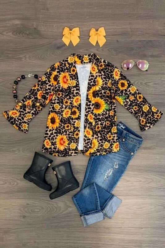 enfant en bas âge enfants bébé filles tournesol hauts t-shirt à manches longues Blouses vêtements
