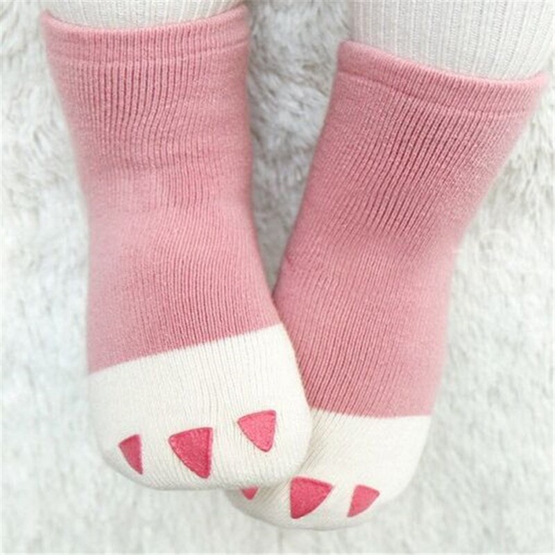 Winter Thick Girls Boys Kid Socks Baby Cotton Paw Casual Meias Infantil Anti Slip Terry Socks Soft 0-2 Years Old