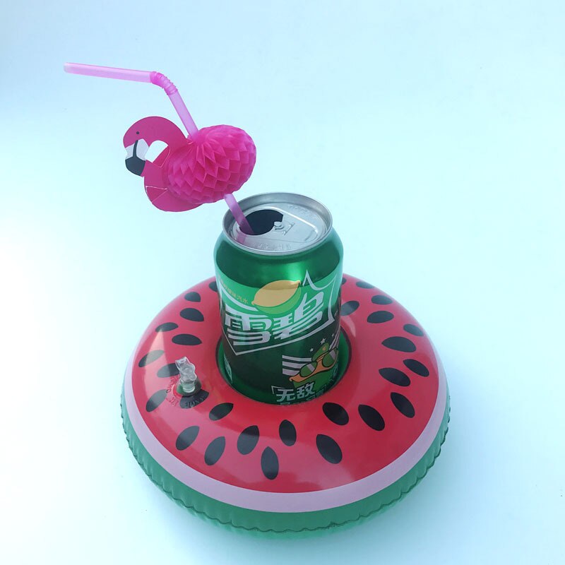 Mini fanny ombrello gonfiabile fenicottero d&#39;acqua galleggiante portabicchieri piscina giocattoli estivi: watermelon