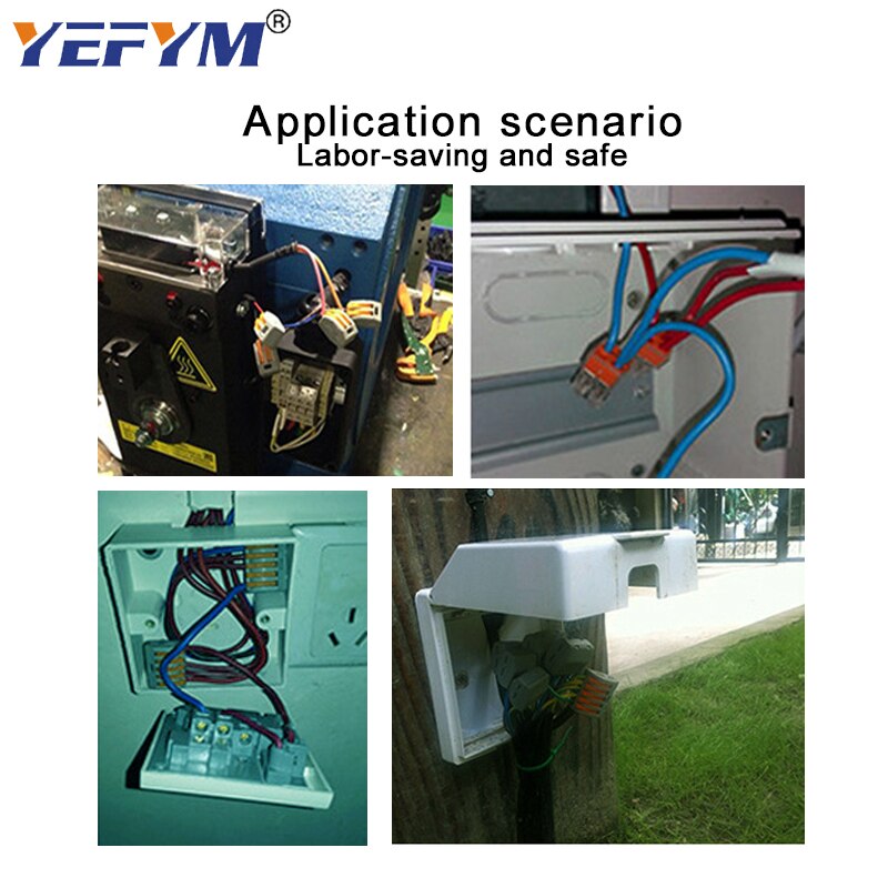 Electrical wiring terminals set cage spring universal fast terminal household connectors for connection push-in terminal block