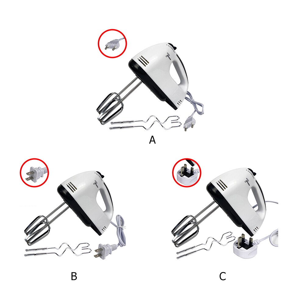 Handheld Egg Beater Blender Baking Whipping Cream Machine 7 Speed Electric Cake Mixer EU/US/UK Plug Home Kitchen Mixer Machine