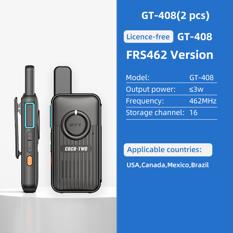 CBCBTWO GT-408 Mini Walkie Talkie And Light Body Radio Communicator for One Day Restaurant Commuting Plastic Surgery Hospital: green