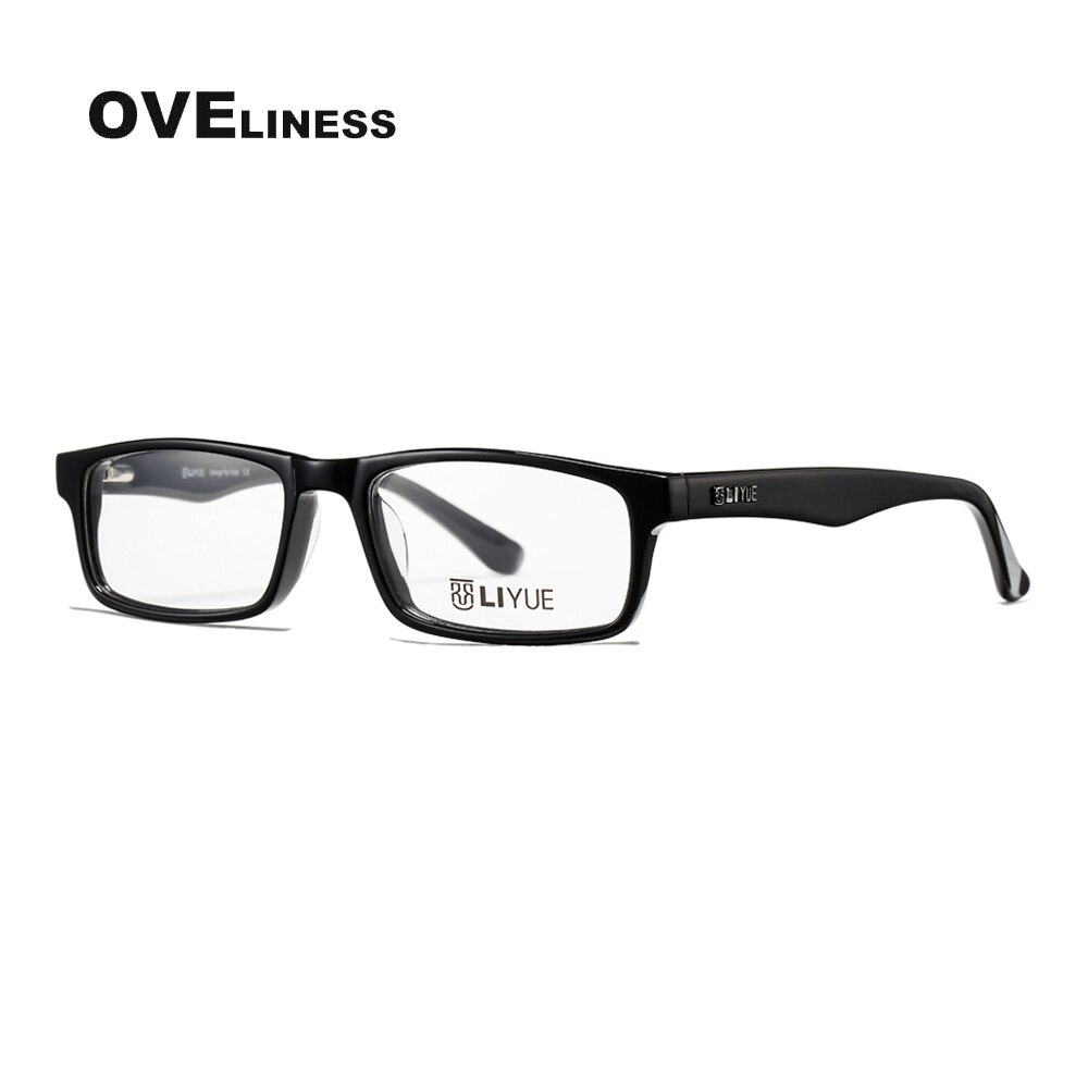 Square eyeglasses frames eye glasses frame men women Optical Acetate full eyewear Myopia Prescription glasses Spectacles: black