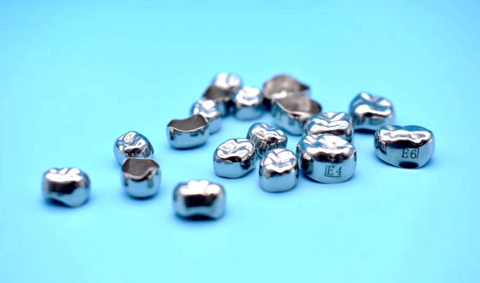 5Pcs Lower Left Dental Kids Primary Molar Crown Stainless Steel Pediatric 48 Sizes choice