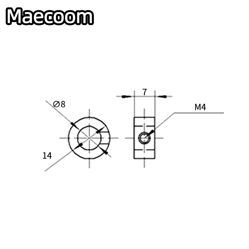 5/10pcs Lock Collar T8 Lead Screw Lock Screw Lock Ring Lock Block Isolation Column 8mm For 3D Printer Parts