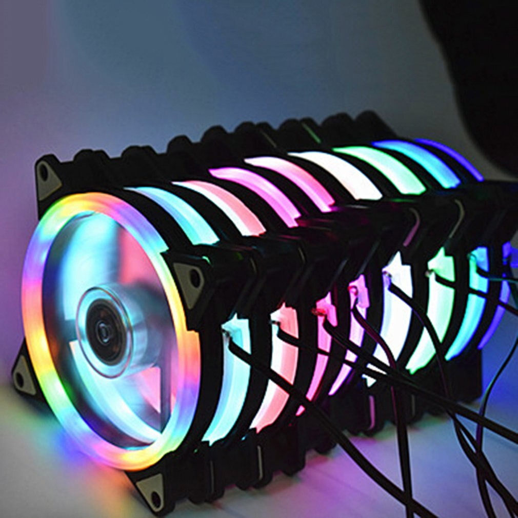 12cm dual aurora dual aperture fan rgb case fan pc case fan blending coolercase verstelbare computer koelventilator