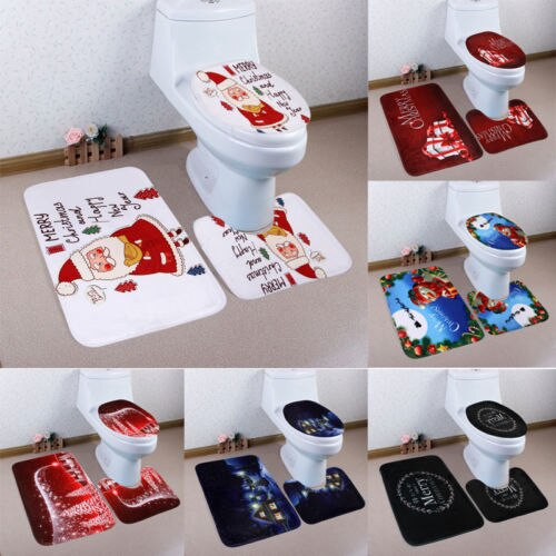 3 Stuks Van Kerst Wc Cover Vrolijk Kerstfeest Sneeuwpop Wc Cover Kerst Home Decoratie Kerst Badkamer Decoratie