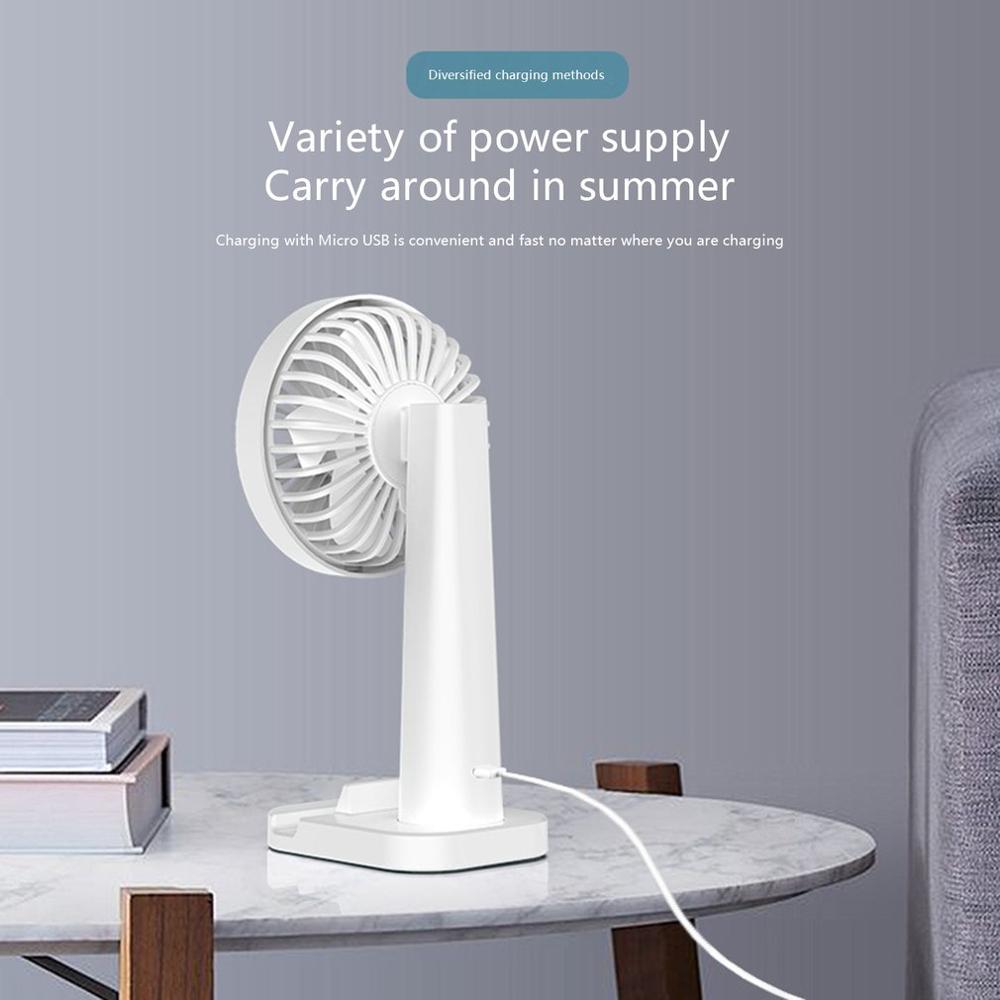 Handheld Usb Opladen Multi-Hoek Gratis Aanpassing Ventilator Draagbare Kleine Ventilator Met Mobiele Telefoon Stand Functie