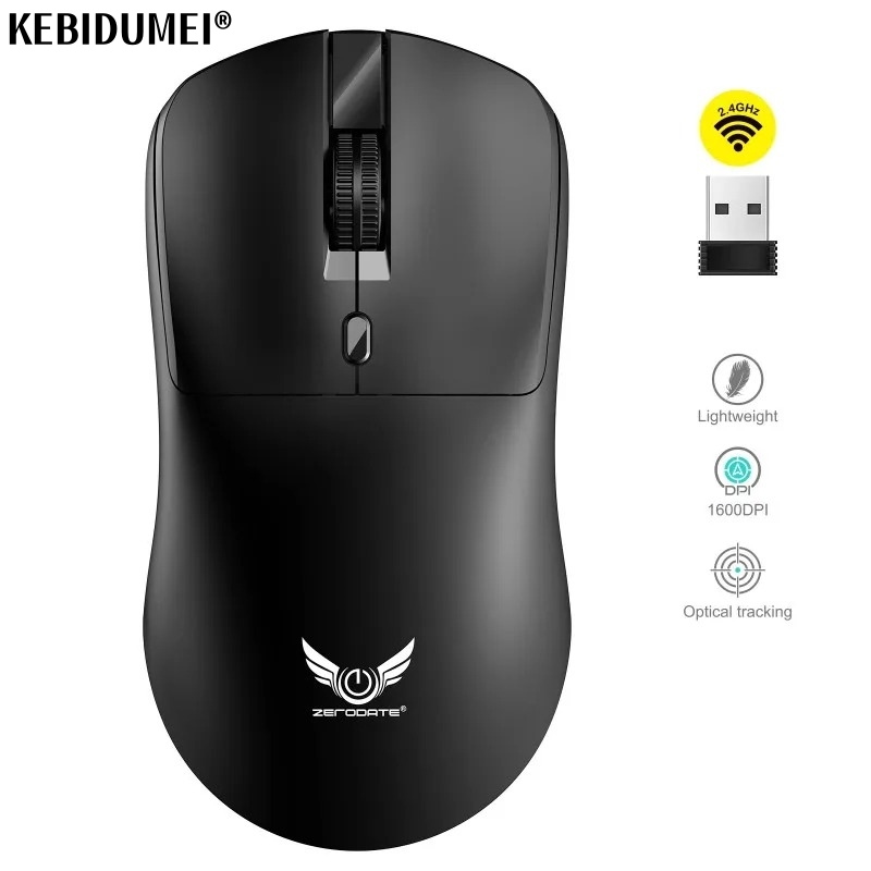 Wireless Gaming Mouse 2.4G USB Silent Mouse Adjustable DPI Suitable for Android Windows Laptop Desktop Computer Universal