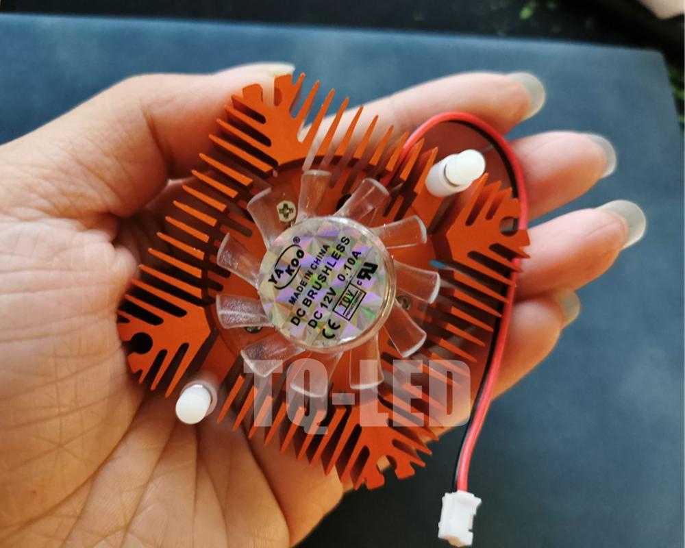 12v aluminium heatsink radiator med blæser til 5w 10w 20w høj effekt led hul afstand 5.5cm