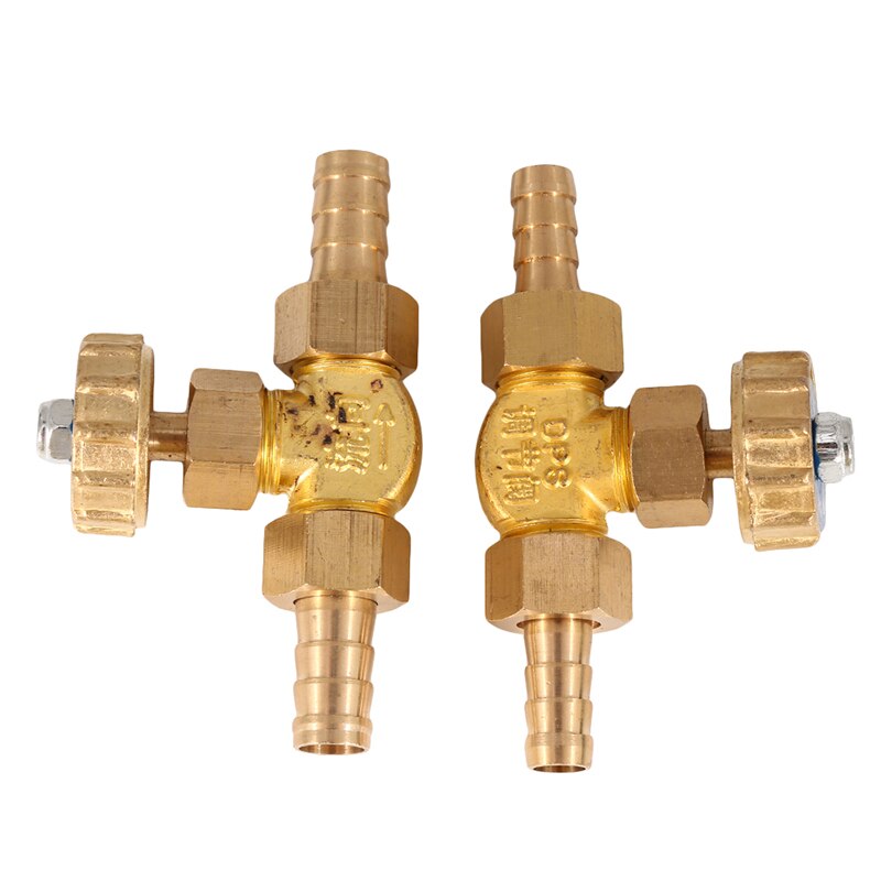 8mm/10mm id slange barb messing parallel nåleventil til gas max tryk 1 mpa